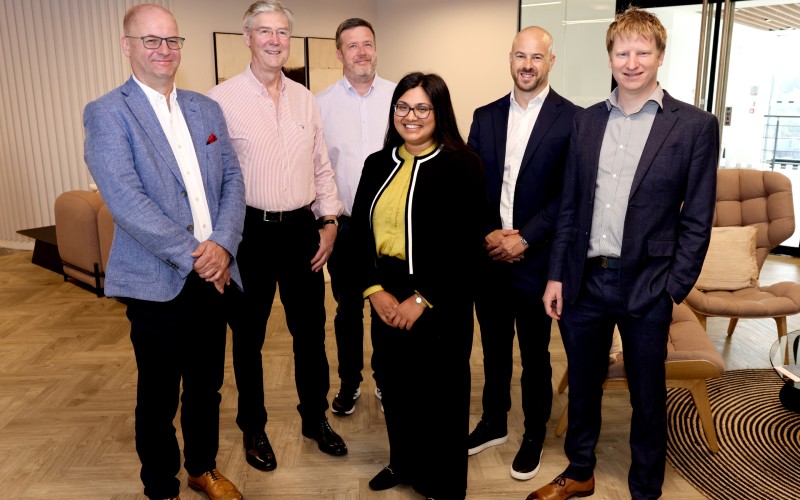 Left to right: Tony Appleton, David Pinches, Chris McCourt (an investor from Mercia & member of the board), Henna Bains, Craig Lilford, Andrew Jenkins.