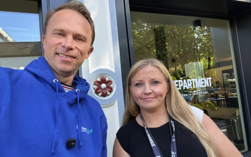 Education Lifeguards founder Laura Harrison with Jonathan Symcox for Founder Friday